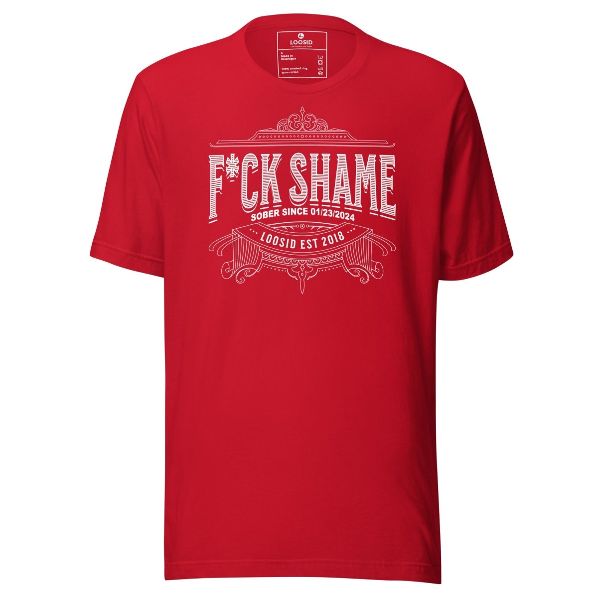 F*ck Shame Sober T Shirt graphic detail (view 14)