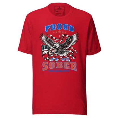 Proud To Be Sober Sober T Shirt back view (view 17)