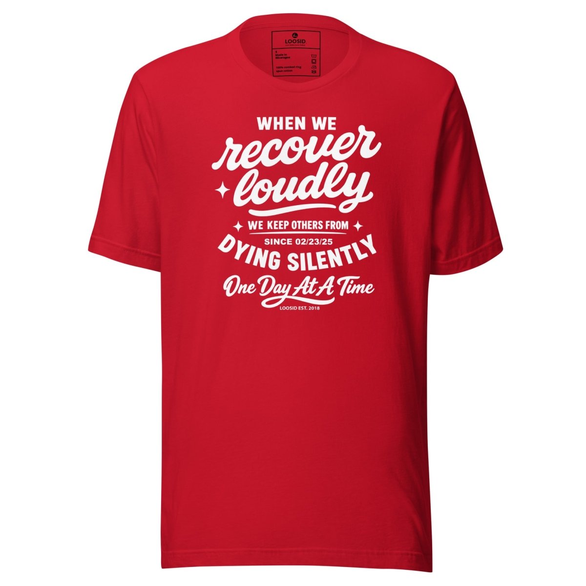 When we recover loudly men Sober T Shirt lifestyle view (view 5)