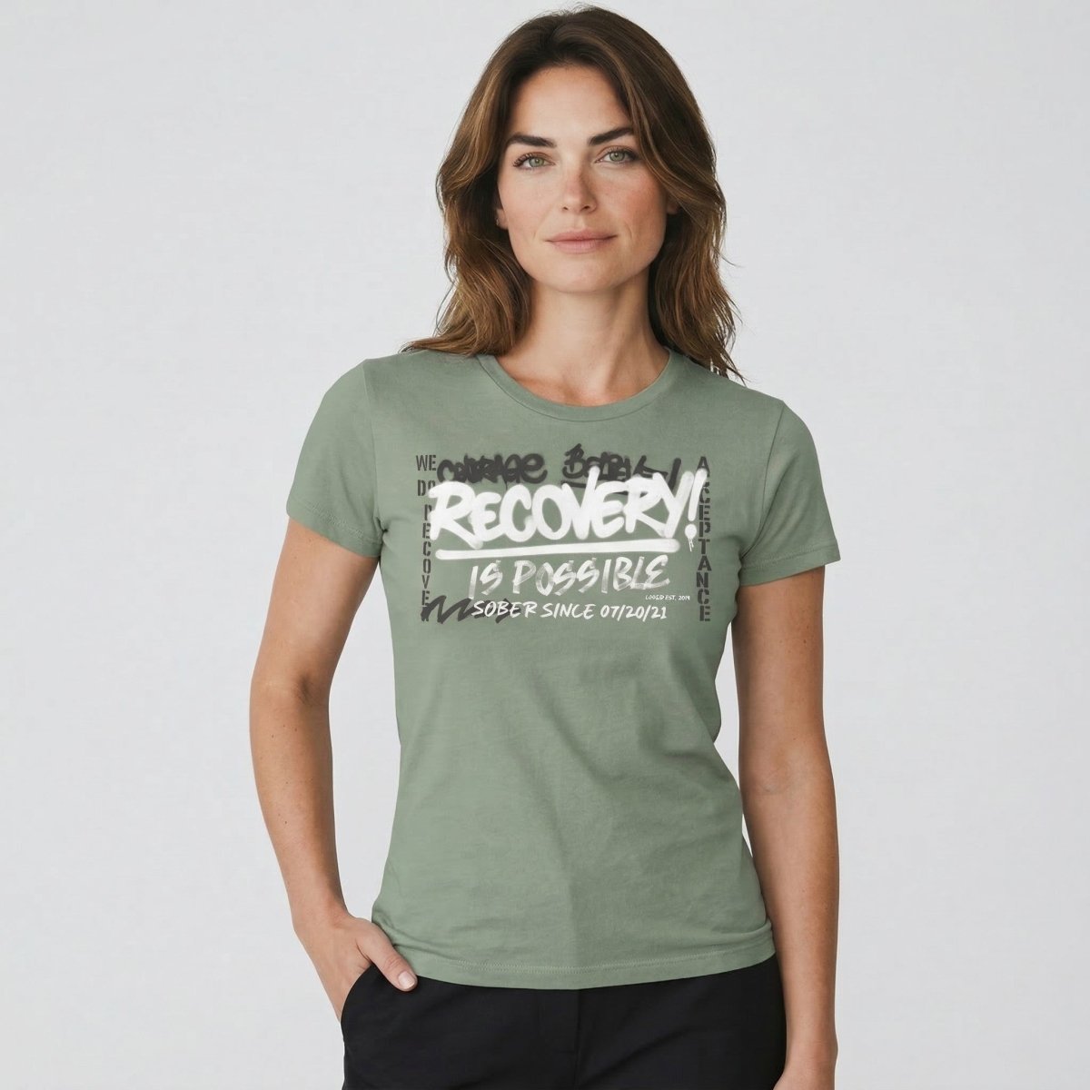 Recovery Is Possible Sober T Shirt side view (view 16)