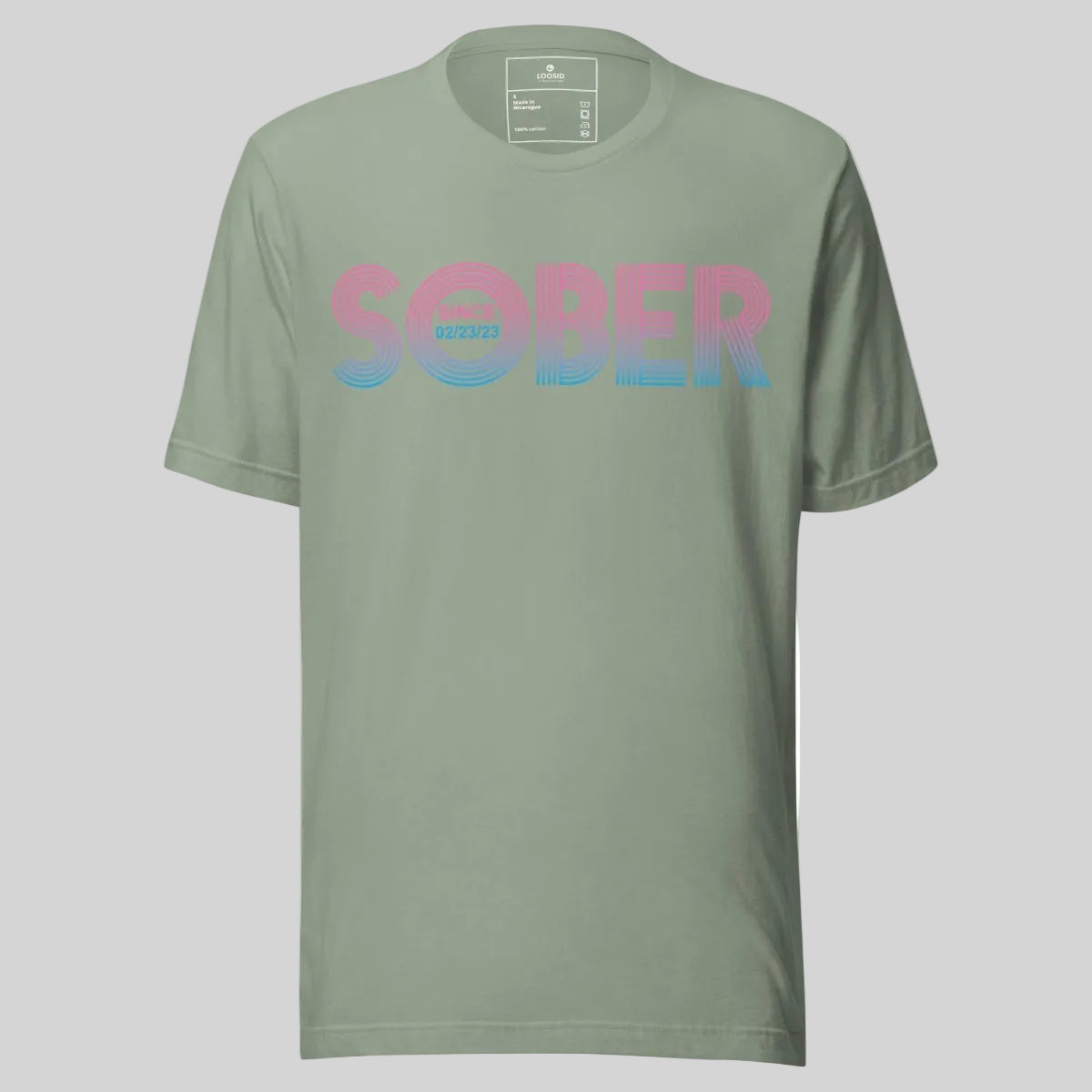 Retro Sober Since Sober T Shirt featuring the design (view 11)