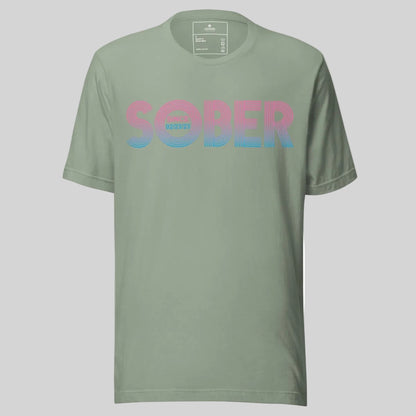 Retro Sober Since Sober T Shirt featuring the design (view 11)