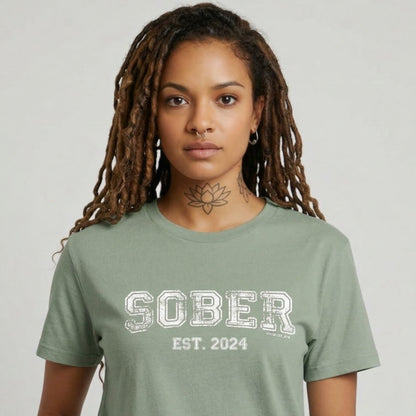 Sober Women's Recovery Is Possible Sober T Shirt fit detail (view 9)
