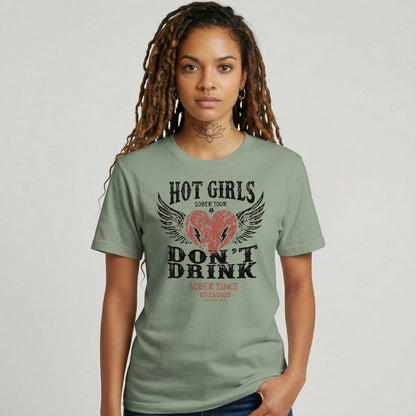 Hot Girls Sober T Shirt fit detail (view 29)