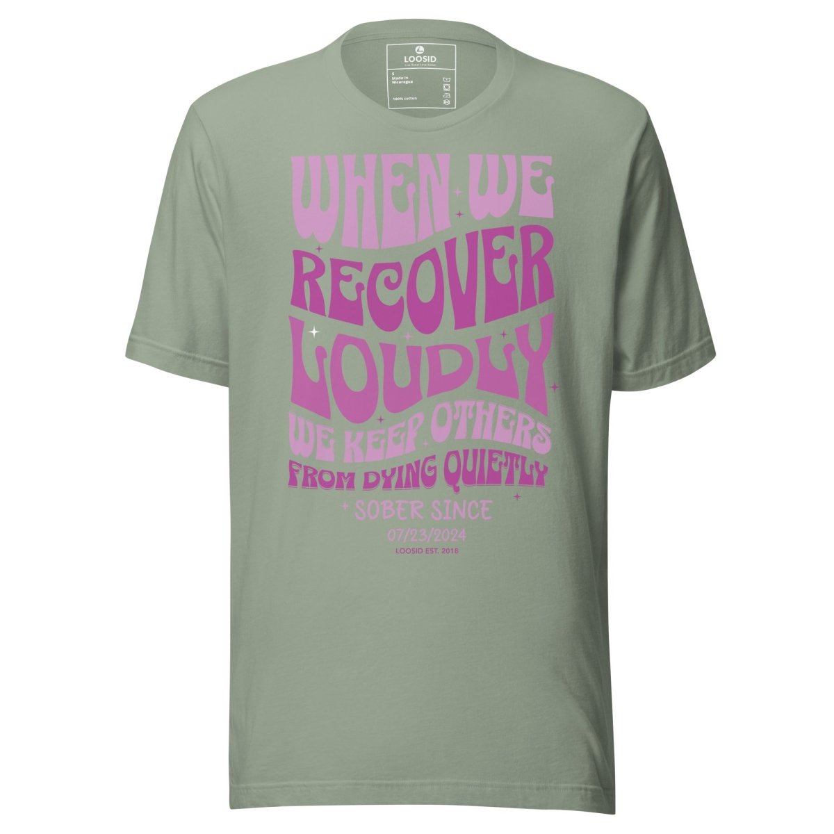 When We Recover Loudly Sober Sober T Shirt packaging detail (view 18)