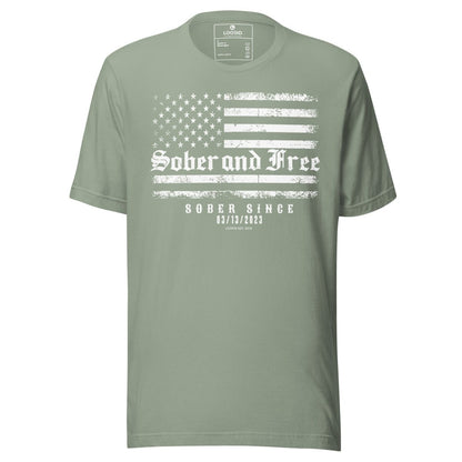 Sober and Free Sober T Shirt graphic detail (view 24)