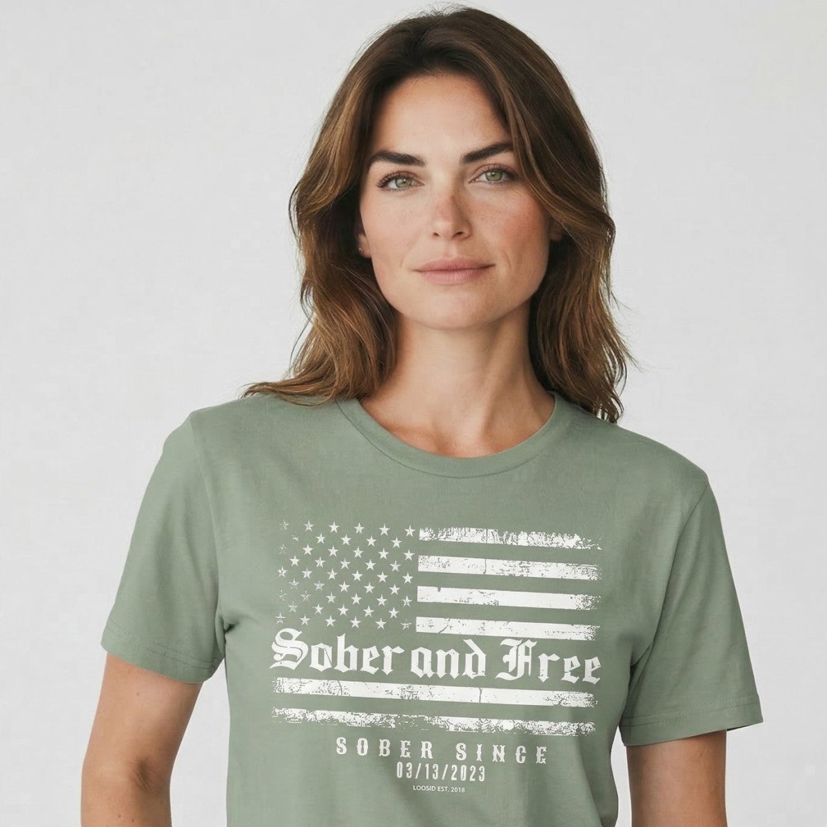 Sober and Free Sober T Shirt lifestyle view (view 25)