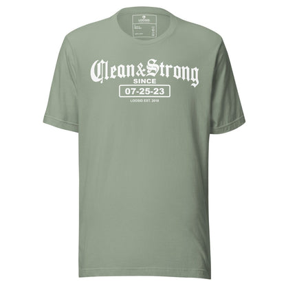 Clean & Strong Sober Sober T Shirt featuring the design (view 11)