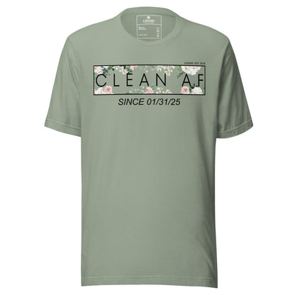 Clean AF Flower Sober T Shirt packaging detail (view 8)
