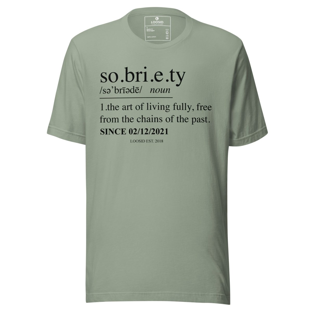 Sobriety Definition Sober T Shirt back view (view 17)