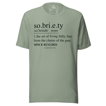 Sobriety Definition Sober T Shirt back view (view 17)
