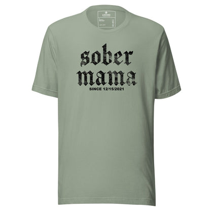 Sober Mama Sober T Shirt flat lay styled image (view 23)