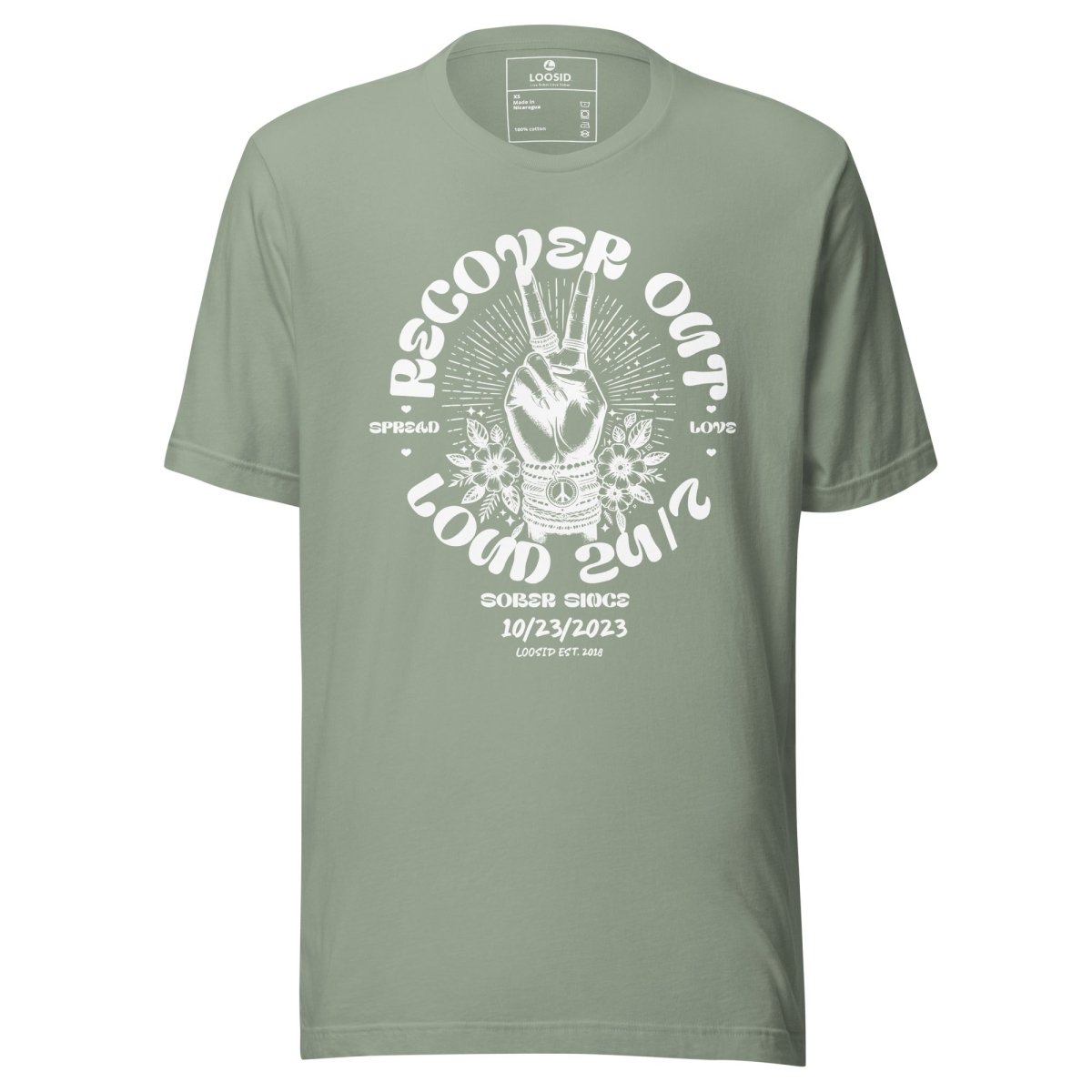 Recover Out Loud Sober T Shirt product photo (view 20)