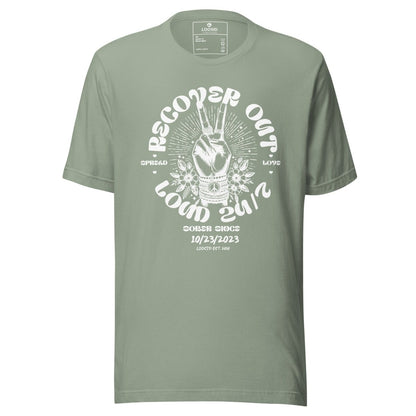 Recover Out Loud Sober T Shirt product photo (view 20)