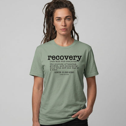 Recovery definition women Sober T Shirt back view (view 7)