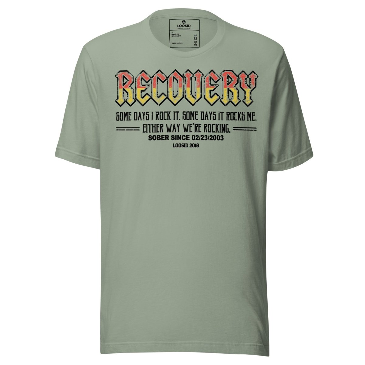 Recovery Rock Sober T Shirt featuring the design (view 21)