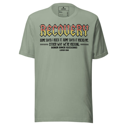 Recovery Rock Sober T Shirt featuring the design (view 21)