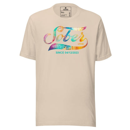 Recovery Sober Since Sober Sober T Shirt featuring the design (view 11)