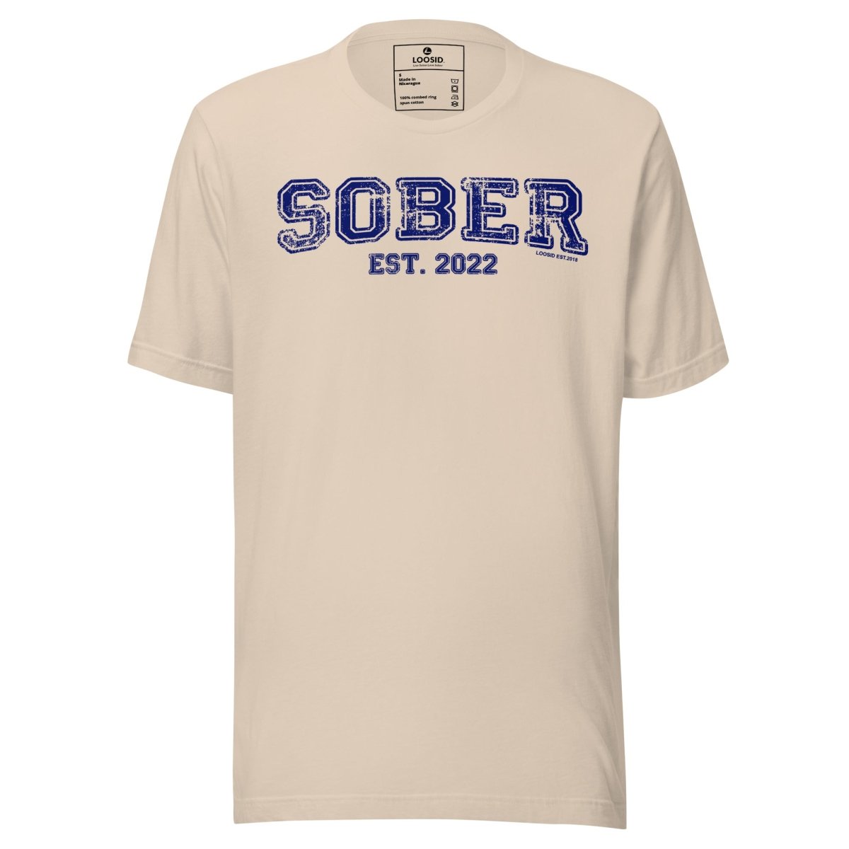 Sober Est. Year w Personalized Sobriety Year Sober T Shirt packaging detail (view 8)