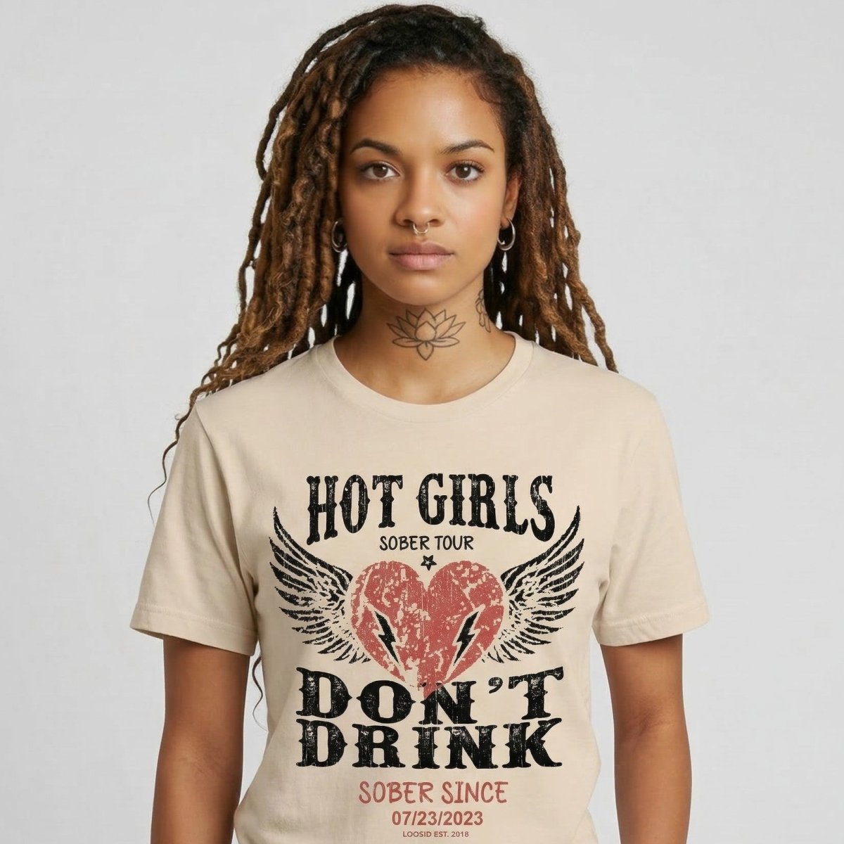 Hot Girls Sober T Shirt graphic detail (view 24)