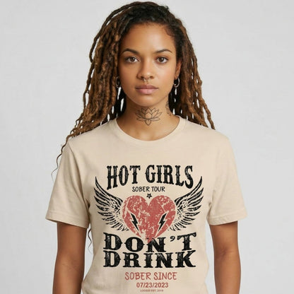 Hot Girls Sober T Shirt graphic detail (view 24)