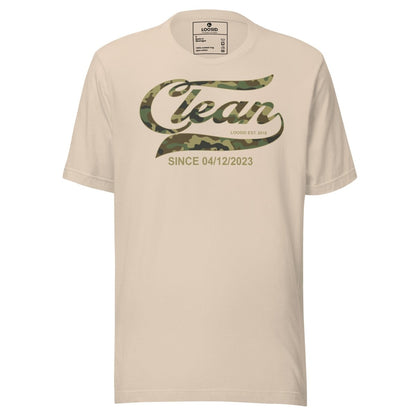 Recovery Date Men's Sobriety Sober T Shirt flat lay styled image (view 13)