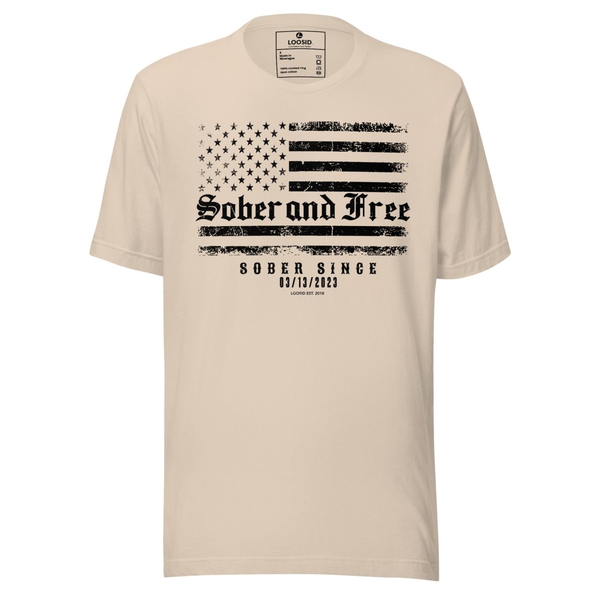 Sober and Free Sober T Shirt close-up view (view 22)