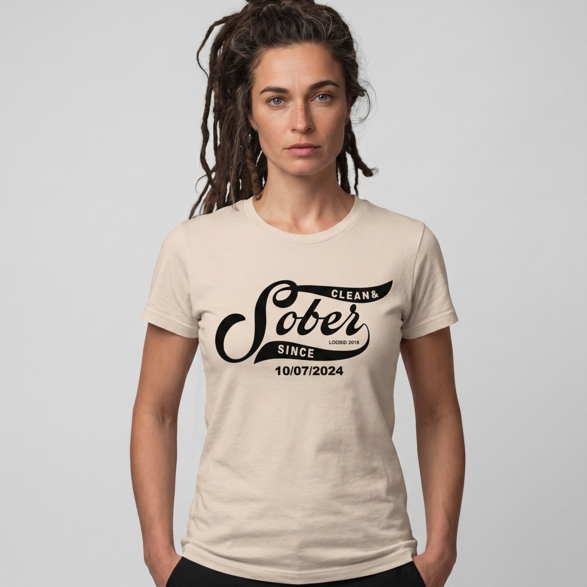 Sober Since Sober T Shirt lifestyle view (view 25)