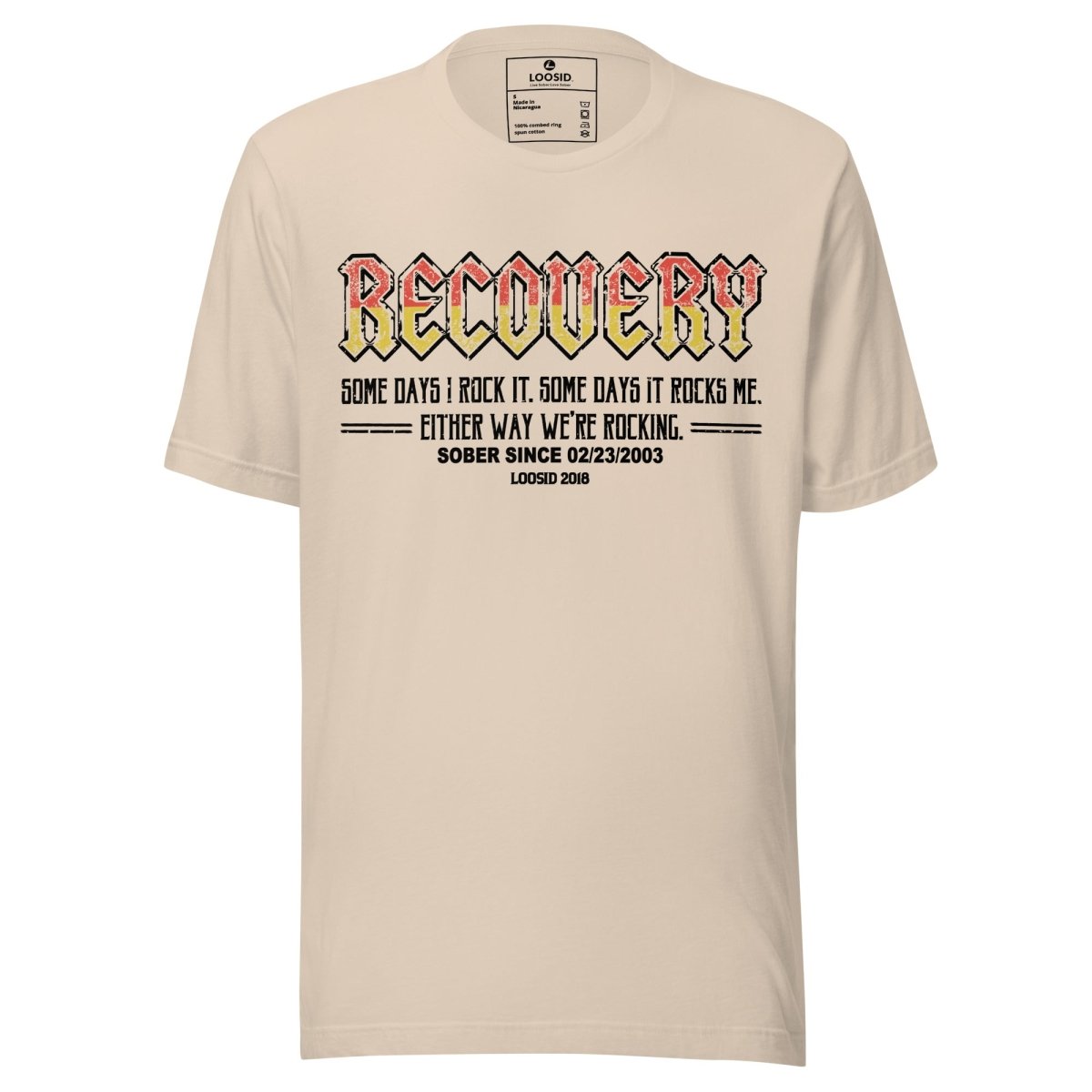 Recovery Rock Sober T Shirt featuring the design (view 21)