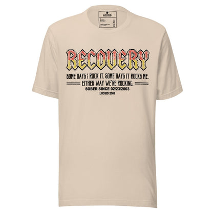 Recovery Rock Sober T Shirt featuring the design (view 21)