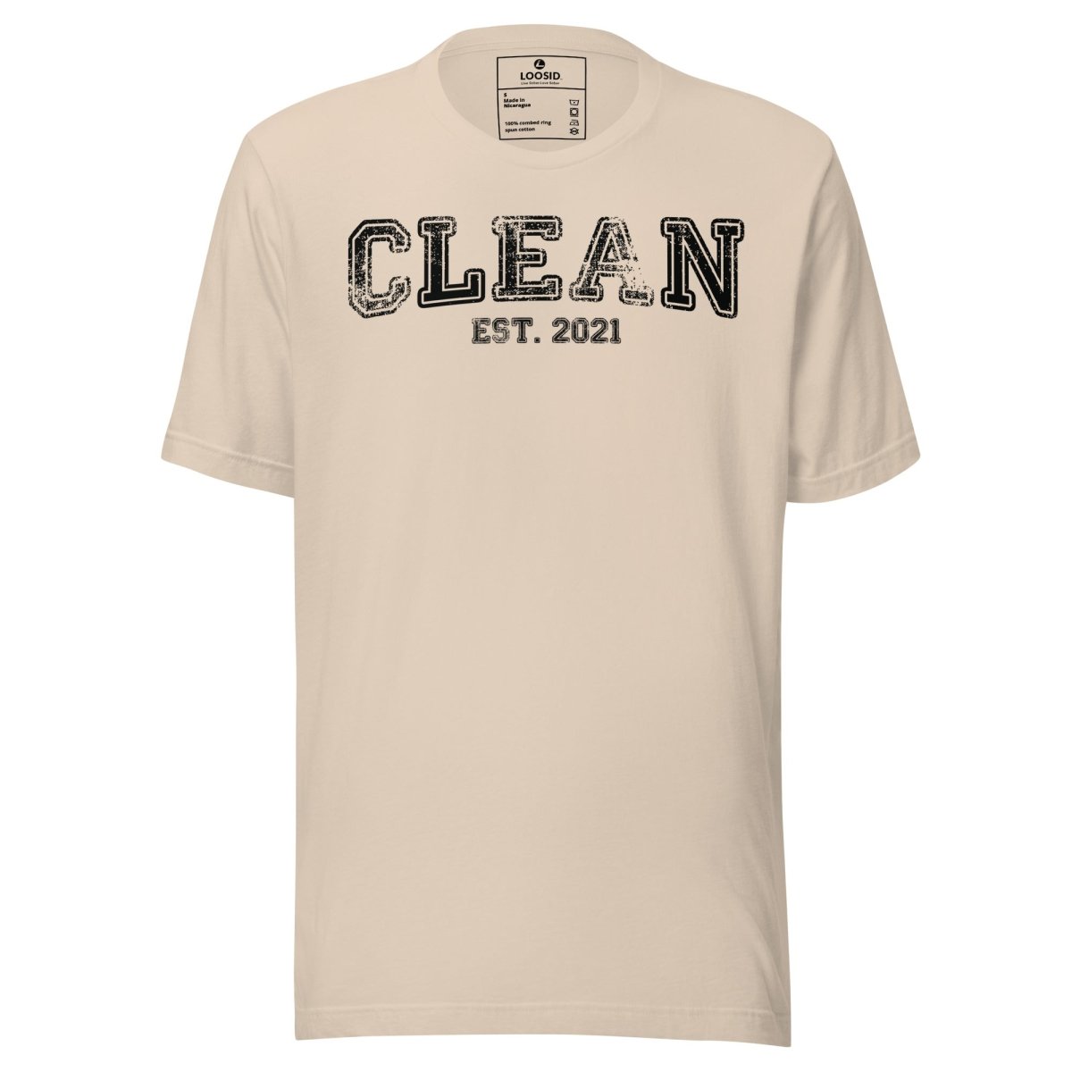 Clean EST. Sober T Shirt back view (view 17)