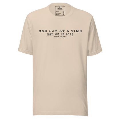 One Day At a Time Sober T Shirt graphic detail (view 14)
