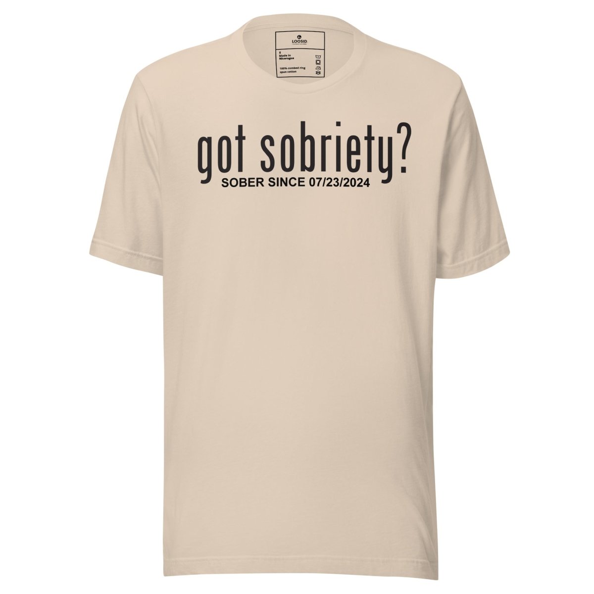 Got Sobriety Sober Since Sober T Shirt flat lay styled image (view 23)