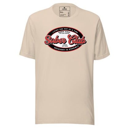 Sober Club Badge Sober T Shirt fit detail (view 19)