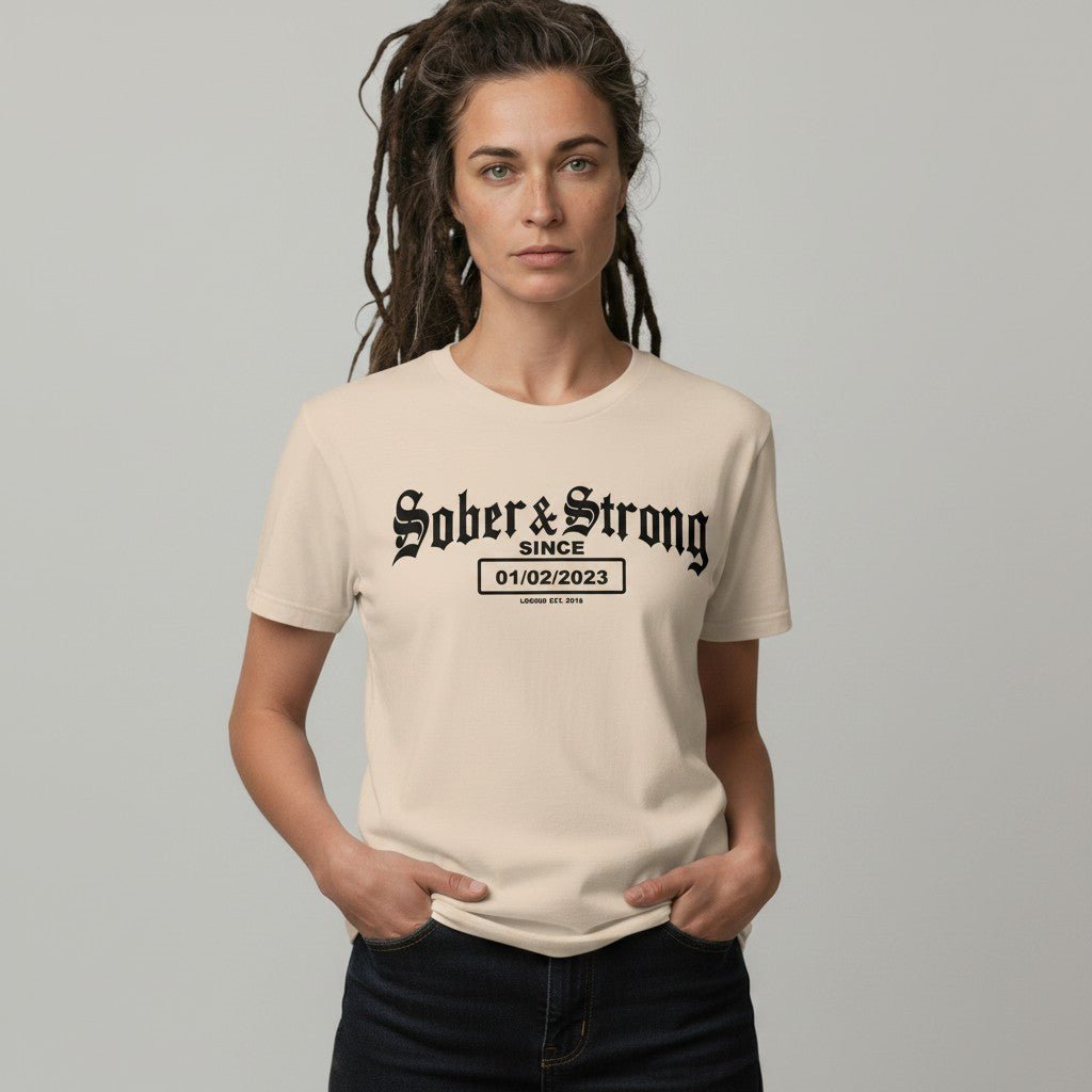 Sober & Strong Sober T Shirt lifestyle view (view 15)