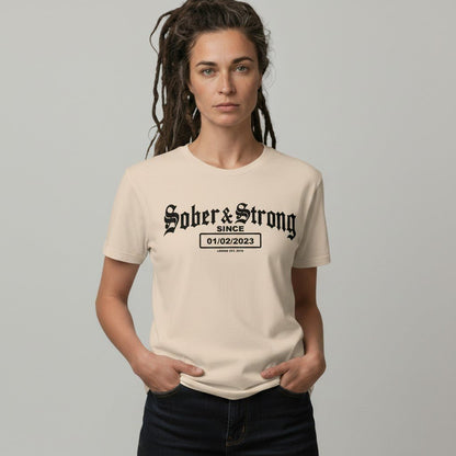 Sober & Strong Sober T Shirt lifestyle view (view 15)