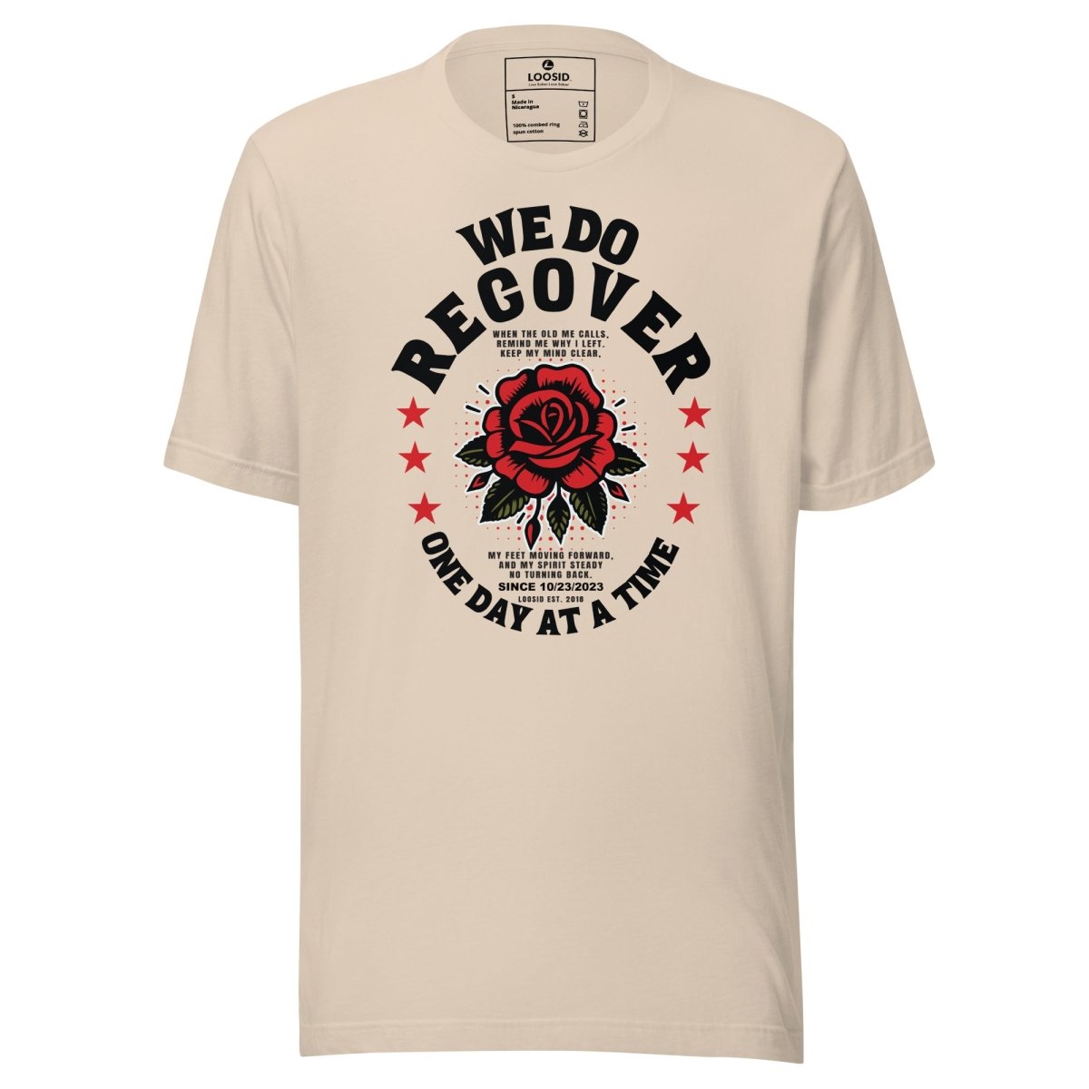 We Do Recover Sober T Shirt graphic detail (view 14)