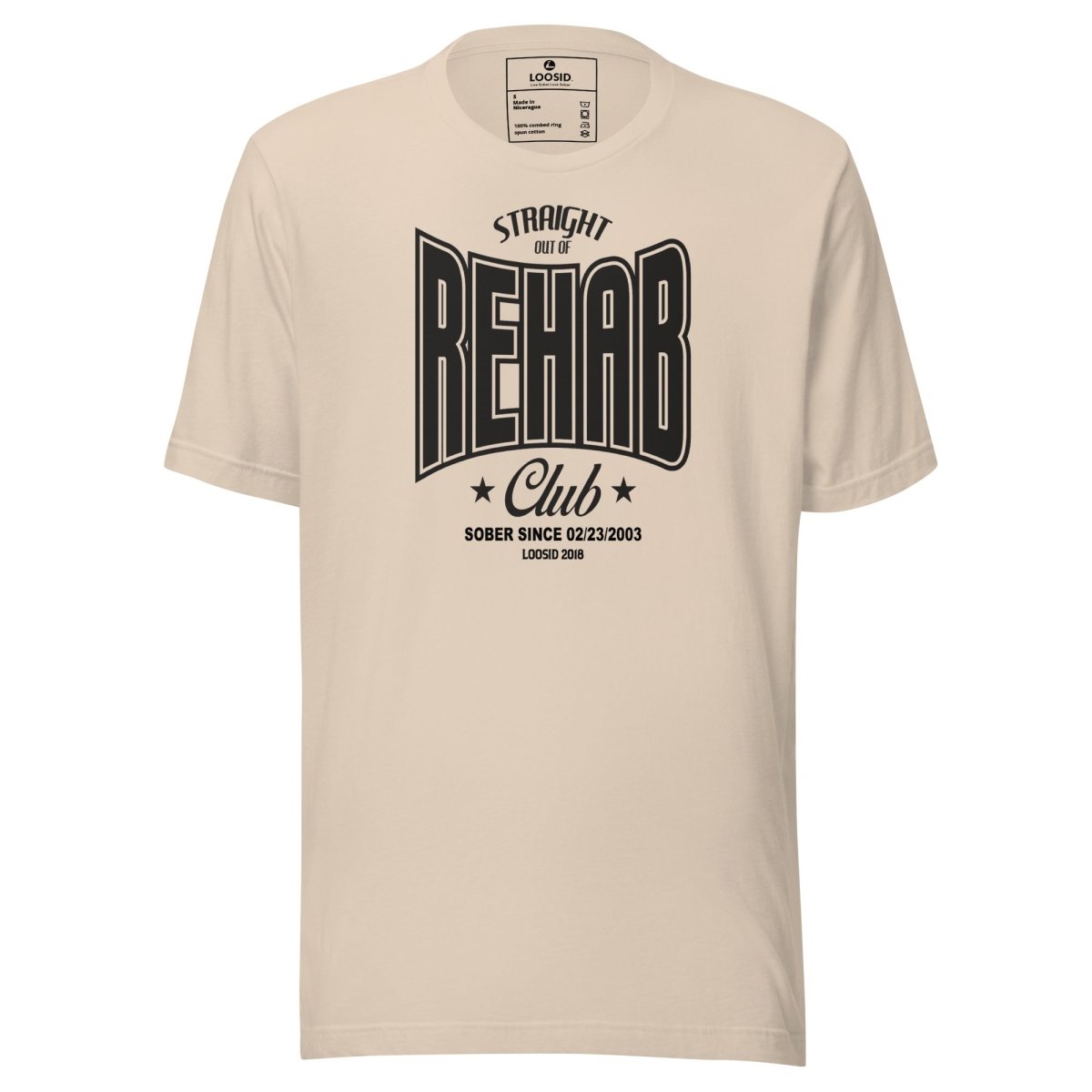 Rehab Sober T Shirt graphic detail (view 14)
