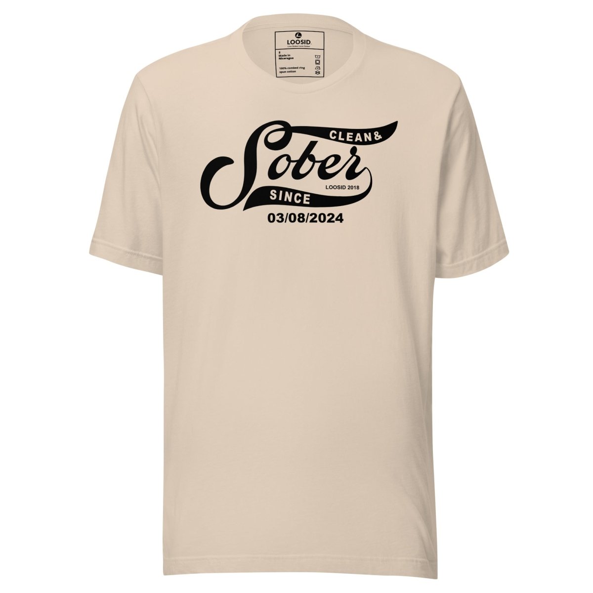 Sober Since Sober T Shirt featuring the design (view 11)