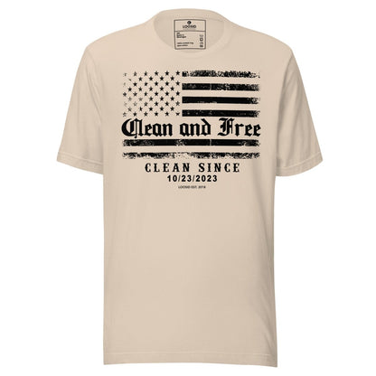 Clean and Free Sober T Shirt back view (view 17)