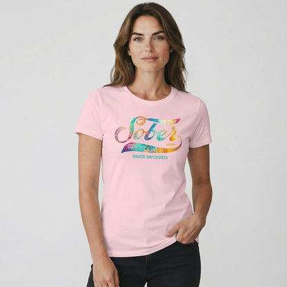 Recovery Sober Since Sober Sober T Shirt side view (view 16)
