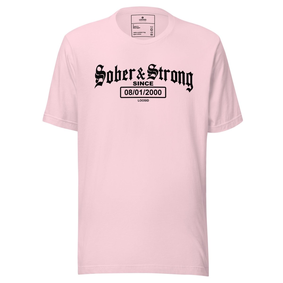 Old School Sober & Strong Sober T Shirt featuring the design (view 21)