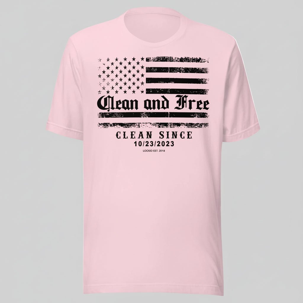 Clean and Free Sober T Shirt packaging detail (view 18)