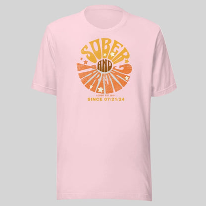 Sober and Thriving Sober T Shirt graphic detail (view 24)