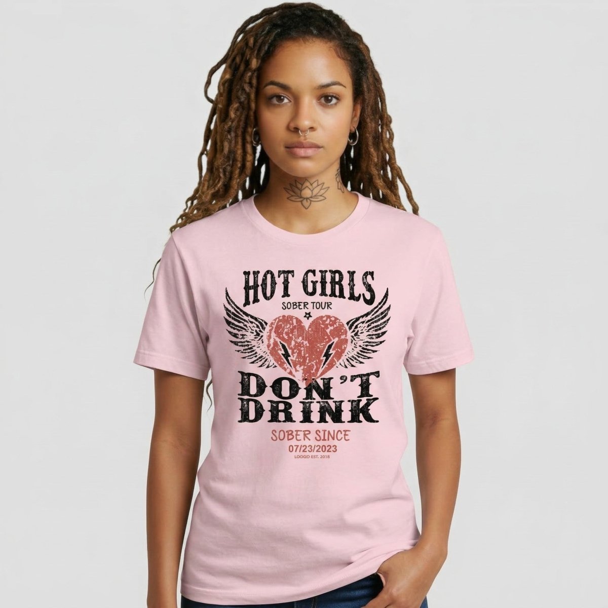 Hot Girls Sober T Shirt back view (view 17)