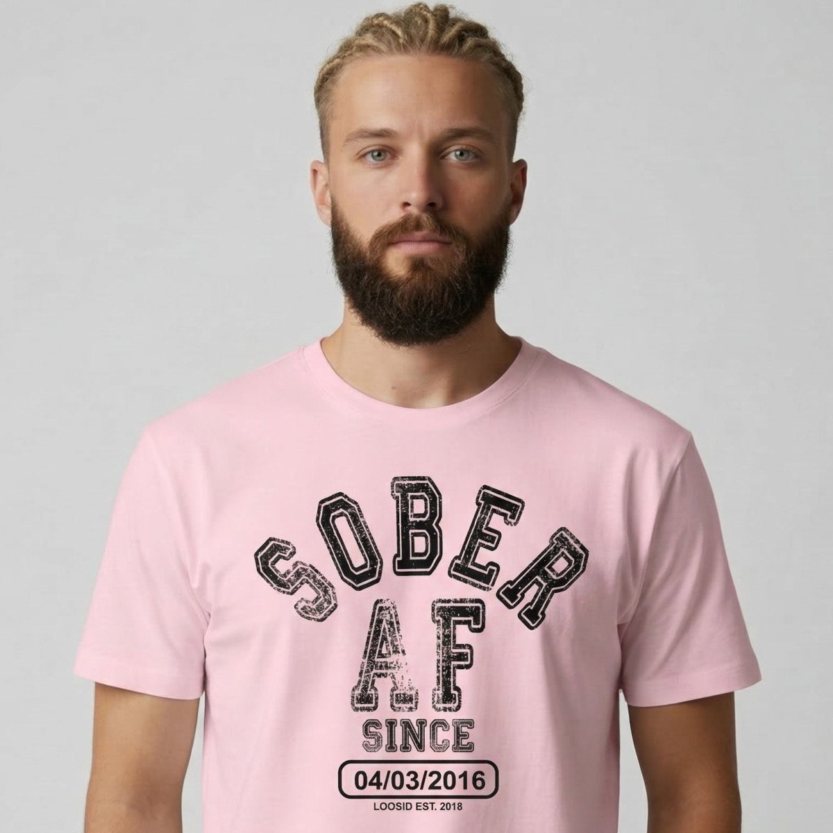 Sober AF Since Sober T Shirt packaging detail (view 28)