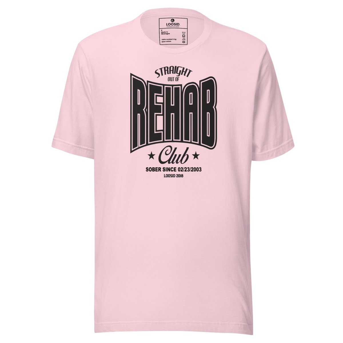 Rehab Sober T Shirt back view (view 17)