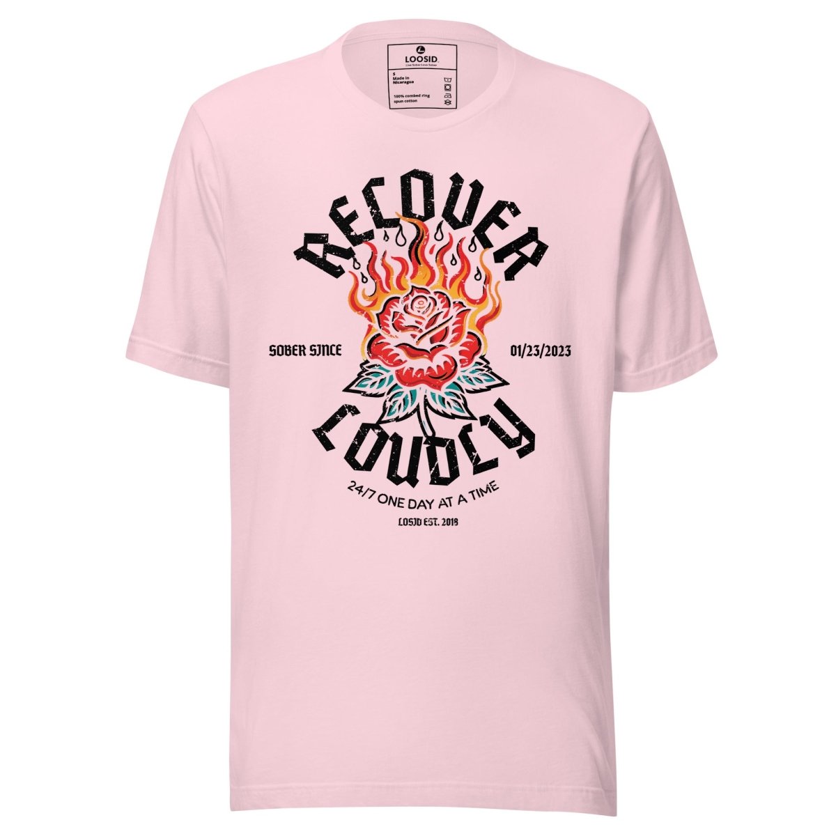 Recover Loudly Sober T Shirt fit detail (view 19)