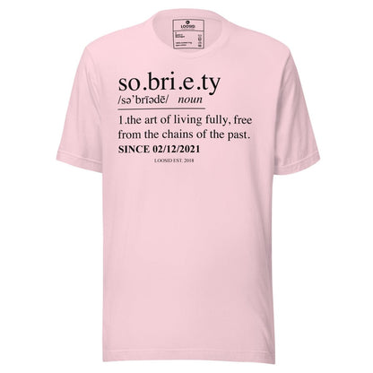 Sobriety Definition Sober T Shirt flat lay styled image (view 23)
