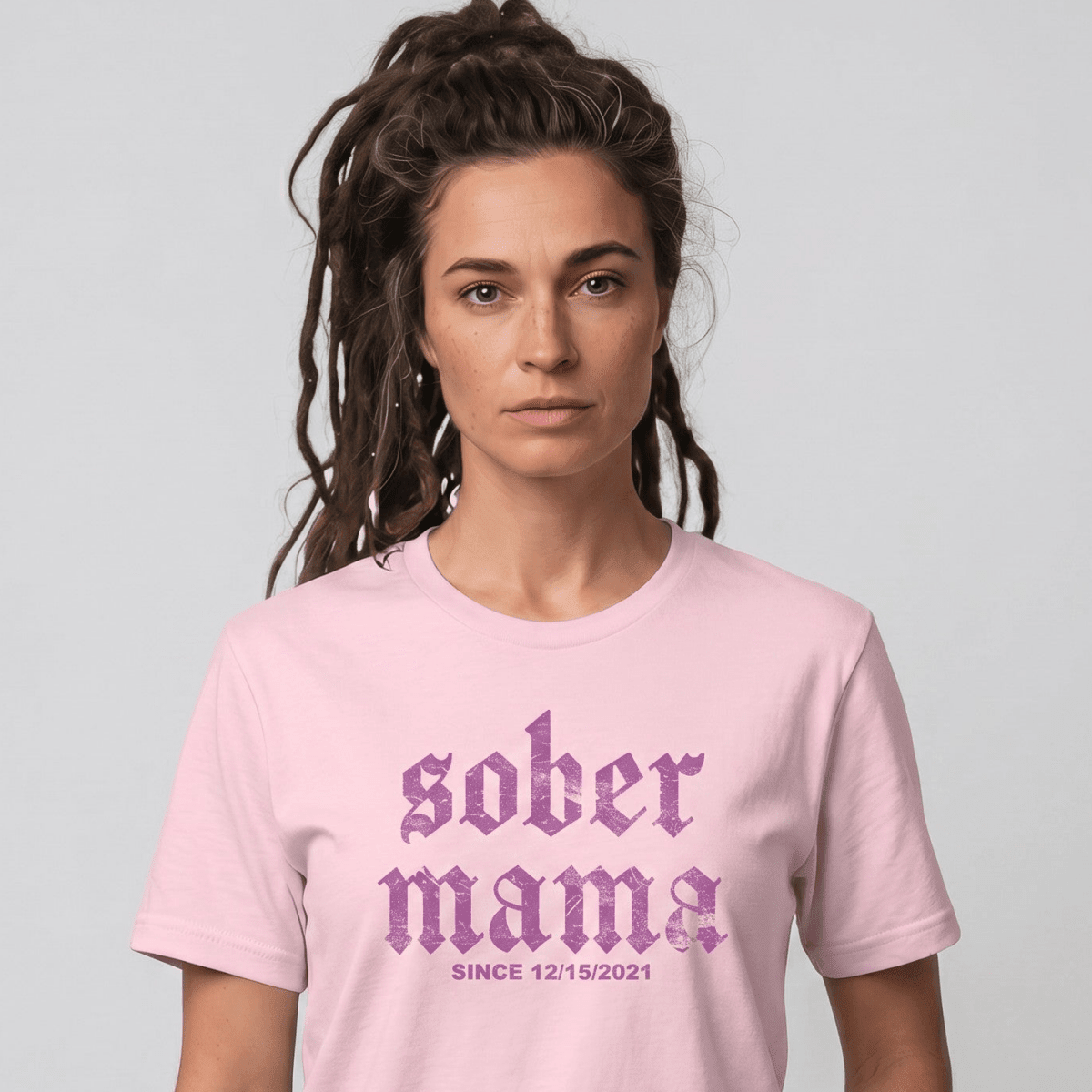 Sober Mama Women's Personalized Sober T Shirt